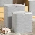 thumbnail image 3 of 17L Large Storage Bins With Lids Clearance! Storage Containers, Extra Large Storage Bags For Clothes Tote Bag, Double Zipper For Space Saving Travel, Heavy Duty Storage With Handles Under 10$, 3 of 7