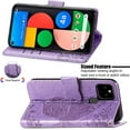 thumbnail image 3 of for Google Pixel 5A 5G Wallet Case, 3D Butterfly Embossing Slim Flip PU Leather Phone Case Magnetic Closure Credit Card Slots Holder Cover for Google Pixel 5A 5G HZD Light Purple, 3 of 16