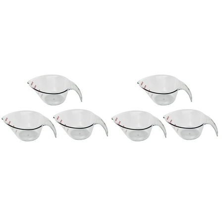 

6Pcs Transparent Measuring Cup Kitchen Gadget with Scale Nonslip Handle Spout for Baking Beaker Liquid Measure Jug Cup