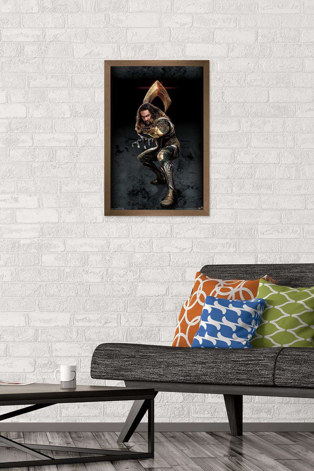 DC Comics Movie - Justice League - Aquaman Wall Poster, 14.725" x 22.375", Framed