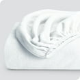thumbnail image 2 of Bare Home Drap-Housse en Molleton Douillet - Molleton Polaire Ultra Moelleux - Drap à Poche Profonde - Très Grand Simple, Blanc, 2 of 5