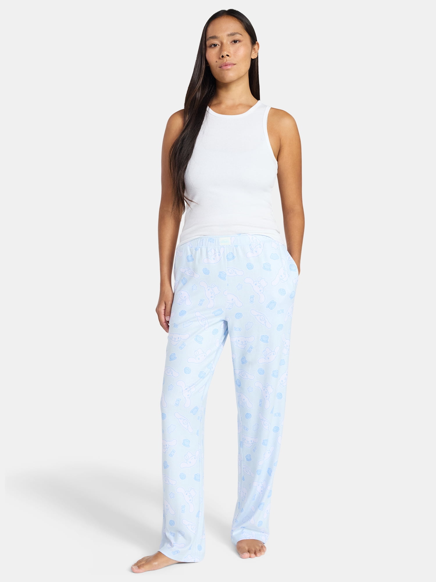 Cinnamoroll Women's and Women's Plus Sleep Pants with Pockets, 32" Inseam, Sizes XS-3X