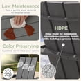 thumbnail image 2 of Tappio Folding Adirondack Chair All Weather HDPE Outdoor Patio Chairs with Detachable Multifunctional Holders and Cup Holders, Fire Pit Chairs for Yard Garden Poolside, Gray, 2 of 7