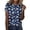 C-Dark Blue130, variant on DHFJKG Women's Floral Summer Beach Top Short Sleeve Casual Crew Neck Loose Fit T Shirt Vacation Boho Tee Versatile Tops