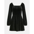 thumbnail image 5 of Scoop Women's and Women's Plus Velvet Sweetheart Mini Dress, Sizes XS-4X, 5 of 5