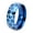 Blue, variant on 8mm Soccer Pattern Band Rings for Men Stainless Steel Sport Style Hip Hop Luminous Ring Blue Size 11
