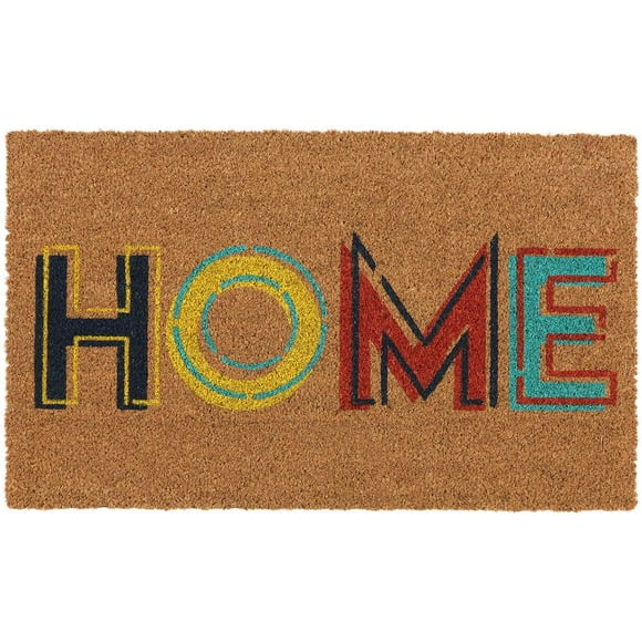 Home Coir Door Mat - with Rubber Back, 18" x 30"