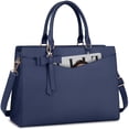 thumbnail image 1 of Bolsa para portátil RAINSMORE para mujer, 15.6 pulgadas, poliuretano, impermeable, azul, 1 of 8