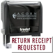 Large Self-Inking Narrow Font Return Receipt Requested Stamp, Trodat Printy 4913, Press and Print Stamping, Impression Size 7/8" x 2-1/4", Up to 10,000 Impressions - Burgundy Ink