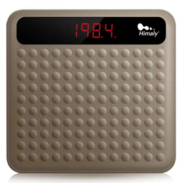 Himaly Báscula digital de peso corporal, báscula de baño con tecnología Step-On de alta precisión co
