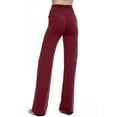thumbnail image 5 of Womens New Arrivals,AXXD High Waist Wide Leg Workout Yoga Gym Pants Woman Spring Pants Clearance Red 8, 5 of 8