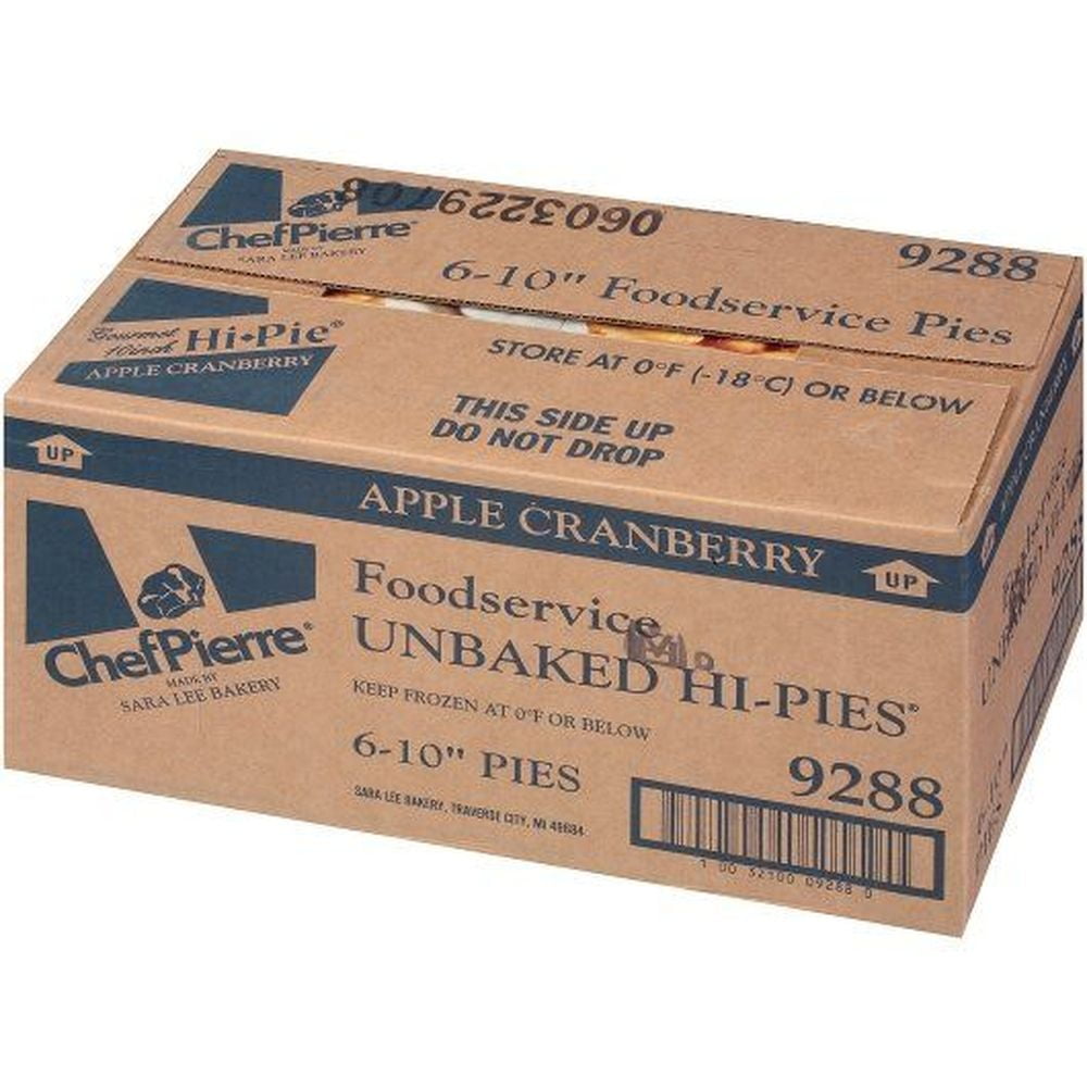 Chef Pierre Hi-Pie 10 inch Apple Cranberry Unbaked Pie, 3.19 Pound -- 6 per case