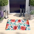 thumbnail image 2 of Pioneer Flower Floral Print Flannel Non Slip Door Rugs,Washable Door Mats Indoor,Decorative Door Mats,Dirt-Resistant and Absorbent Doormat for Entrance,Bedroom,Kitchen,Bathroom,31.5"x17", 2 of 4