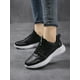 thumbnail image 1 of Autumn and winter new unisex couple shoes, three layers of net and leather splicing, all-matching, wedge heel thick sole sports shoes, MD bottom desig, 1 of 4