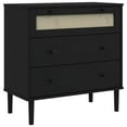 thumbnail image 2 of vidaXL Tiroir Armoire Rangement Fichier Buffet SENJA Aspect Rotin Bois Massif Pin, 2 of 6