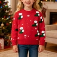 thumbnail image 2 of Christmas Sweaters for Women Cozy Winter g_irls Knit Sweater Festive Holiday Sock Design Soft Yarn Pullover Top For Toddlers And k`ids Everyday Casual Wear Ugly Christmas Sweaters, 2 of 7