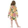 thumbnail image 7 of FORMRS Niños Bathrobe Unisex Hooded Robe Soft Plush Pajamas Sleepwear, Size 7-9T, Citrus Leaves, 7 of 7
