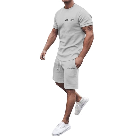 Men Summer Outfits The Man in Suit Pastor Jacket for Men Tuxedo 3 Piece Formal Suit for Men The Man in Mens Vest Pants Set Coat Mens Patterned Suites Slim Fit Men's 2 Piece Tracksuit Light Gray M