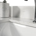 thumbnail image 4 of Montary Company 43 inch Engineered White Marble Stone Vanity Top with Ceramic Sink 1 Faucet Hole ( ONLY VANITY TOP), 4 of 9