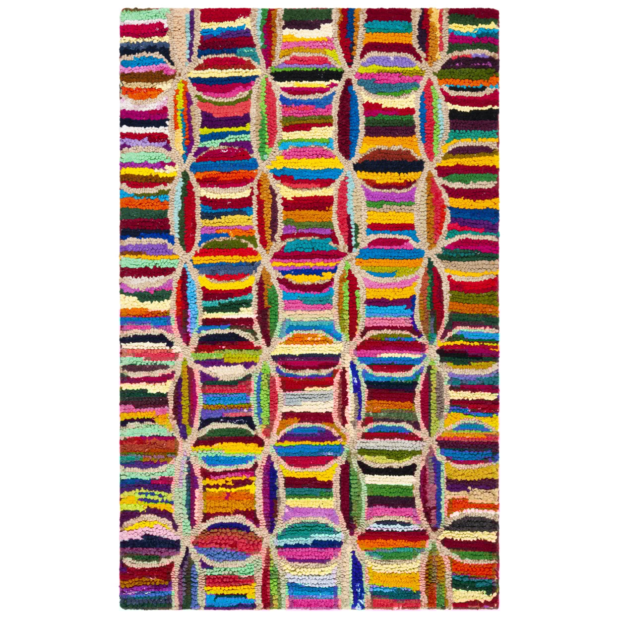 thumbnail image 2 of SAFAVIEH Nantucket Casimir Geometric Cotton Area Rug, Multi, 5' x 8', 2 of 10
