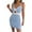 Blue, variant on IROINNID Sheath Dress For Women Suspender V-Neck Contrast Stripe High Waist Knitted Suspender Wrap Hip Dress Short Stripes Dress