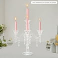 thumbnail image 4 of 5-Head Clear Crystal Glass Candle Holder,Tabletop Decor,Sparkling Design,0.86-1.97in Candle Fit,Ideal for Home & Gift Giving, 4 of 12