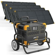 PECRON E2000LFP Portable Power Station 1920Wh/2000W with 4*200w Solar Panels Trolley Kit LiFePO4 Battery Solar Generator for Outdoor Camping House Emergency