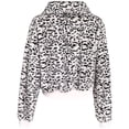 thumbnail image 5 of FANCYINN Womens Teddy Cropped Faux Fur Jacket Furry Lapel Coat Zip Up With Pockets Warm Winter White Leopard XL, 5 of 7
