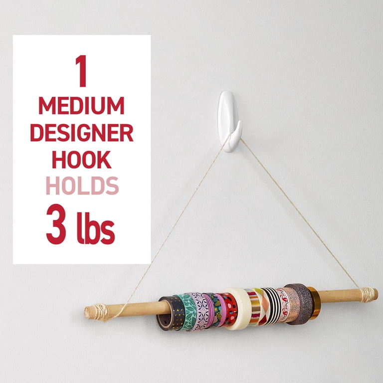 Command Medium Designer Wall Hooks, White, 13 Pack photo 5