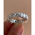 2Ct Round Cut Simulated Diamond Women's Stunning Band Ring In 14K ...
