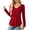 Burgundy, variant on Fancyglim Womens Tunic Top Casual Long Sleeve Shirts V Neck Aline Blouse White XL