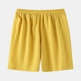 thumbnail image 3 of Bcfgryg Mens Summer Fashion Casual Summer Cotton Solid Tether And Shorts Pants Workout Shorts Men Yellow XXL, 3 of 5