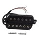 thumbnail image 4 of Pastilla humbucker de seis cuerdas, de bajo ruido, precableada para reemplazo de guitarra eléctrica. Cromado de 52 mm, 4 of 9