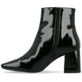 thumbnail image 3 of Journee Womens Haylinn Inside Zip Block Heel Booties, Widths Available, 3 of 10