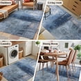 thumbnail image 5 of Blue Runner Rug 2.7x5 FT, Non Slip Entryway Carpet, Retro Oil Painting Modern Abstract Art Aesthetics Washable Soft Floor Carpet Entrance Mat Non-Shedding Throw Rug for Hallway Laundry Room Bedside, 5 of 9