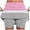 Gray, variant on Summer Fatuov Womens Running Shorts with Pocket Plus Size High-Waisted Shorts with Lined Floral Print Summer Fashion Yoga Skorts Purple, Size L