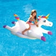 thumbnail image 2 of Blue Wave Cloud Rider Rainbow Unicorn Inflatable Ride-On Pool Float, 2 of 5