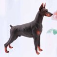 thumbnail image 2 of 1 figura de Doberman, modelo realista, estatua estática de perro, adorno de escritorio (marrón), 2 of 8