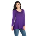 thumbnail image 2 of Women's Long Sleeve Scoop Neck Tunic Top, 2 of 4