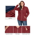 thumbnail image 4 of Gleelist Women's Full Zip Up Hoodie Sweatshirts Plus Size Long Sleeve Oversized Casual Hoodies Sweatshirt Jackets with Pockets(1X-5X), 4 of 8