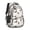 Mixed Breed Dog, variant on Corgi and Dog Paw Print Black Pattern Cute School Backpack Bag with Padded Back and Adjustable Shoulder Straps 16.9 X 12.6 X 5.9 Inches