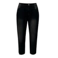thumbnail image 5 of Womens Ankle Jeans Slim Fit Stretch Ankle Jeans Classic Versatile Denim Pants Casual Solid Black L, 5 of 6