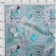 thumbnail image 3 of oneOone Cotton Silk Baby Blue Fabric Nostalgia Craft Projects Decor Fabric Printed By The Yard 42 Inch Wide, 3 of 5