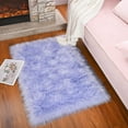 thumbnail image 3 of Junovo Luxury Fluffy Area Rugs Areary Rug for Bedroom Shaggy Rugs Area Carpet for Living Room Bedroom Room,2'x3',Lavender, 3 of 7