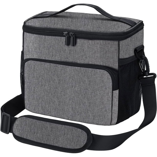 Sac à Lunch pour Hommes Femmes Sac Isotherme Étanche Sac à Lunch Réutilisable Sac à Lunch Portable Adulte Travail, Morandi Gris