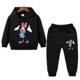 thumbnail image 3 of Conjunto de 2 piezas de ropa de Disney para niñas, primavera y otoño, con estampado de Minnie, sudaderas con capucha y pantalones deportivos para niñas pequeñas, 3 of 5