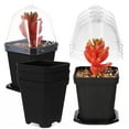 thumbnail image 1 of YSNOOWE 5 Pcs Assorted Color Plastic Nursery Pot Black Root Development for Gardening, 1 of 8