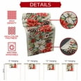 thumbnail image 5 of Red White Flowers Cotton Linen Table Runner Pine Cone Winter Snowflakes Christmas Vintage Letter Dining Table Runners for Home Decor Party Dining Room Restaurant Kitchen Party 13" x 48", 5 of 9