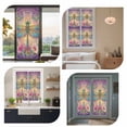 thumbnail image 7 of Window Privacy Film Purple Dragonfly Stained Glass Window Film Decorative Sun Block Window Cover Colorful Flowers Watercolor Chic Floral Plant Window Clings Static Sticker for Bathroom 23.6"x78.7", 7 of 7
