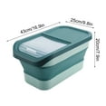 thumbnail image 4 of Linnome Large Airtight Dog Food Storage Container with Wheels & Hinged Lid, Foldable Pet Food Bin for 12-15kg Dry Kibble, Easy-Moving Animal Feed Organizer, 4 of 6